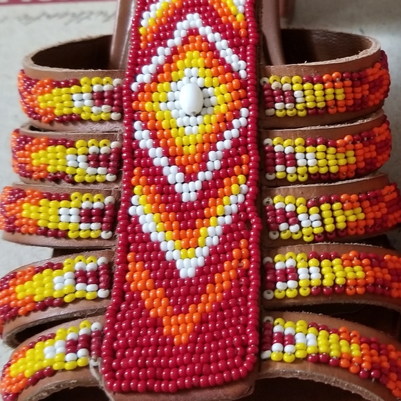 Pikolinos Roses Beaded T-Strap Sandals Maasai - Picture 7 of 8